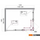 Душевые кабины BelBagno UNO-195-AH-2-120/100-C-Cr (прозрачное стекло)