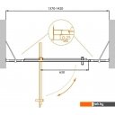 Душевые кабины Cezares MOLVENO-BA-12-90+50-C-Cr-IV 140x190