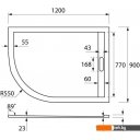 Душевые поддоны Cezares Tray-AS-RH-120/90-550-30-W-R 120x90