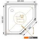 Душевые кабины Cezares Eco-O-P-1-90-C-Cr