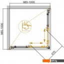 Душевые кабины Cezares Giubileo-A-2-100-Scorrevole-CP-G