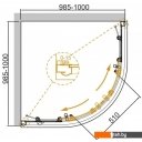 Душевые кабины Cezares Giubileo-R-2-100-Scorrevole-CP-Br