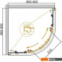 Душевые кабины Cezares GIUBILEO-R-2-90-SCORREVOLE-CP-G