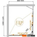 Душевые кабины Cezares MOLVENO-AH-21-90+20-P-Cr