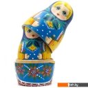 Развивающие игрушки Брестская Фабрика Сувениров В синем платке и сарафане с цветочным декором (набор 7 шт)