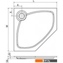 Душевые поддоны Cezares 90x90 TRAY-S-P-90-56-W (белый)
