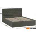 Кровати Трия Порто универсальная с ПМ 160x200 (велюр Confetti Stone)