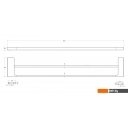 Аксессуары для ванной и туалета Cezares SLIDER-THD-80-GM (оружейная сталь)