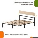 Кровати Домаклево Лофт Компакт 180x190 (черный/бежевый велюровый чехол)