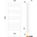 Полотенцесушители TERMINUS Сицилия П15 500x1300 (RAL 9005 черный матовый)