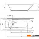 Ванны Berges Wasserhaus Nelu 170x75 050020