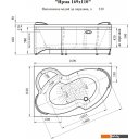Ванны Radomir Ирма Стандарт 169x110 с полотенцедержателем 2-79-2-1-0-217 (с гидромассажем, левый)