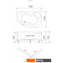 Ванны Triton Мари 170x110 R Стандарт Flat (с гидромассажем)