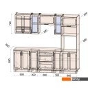 Готовые кухни Интерлиния Тренд 2.4В (пепел/пепел/опал светлый)