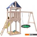 Детские спортивные комплексы и игровые площадки National Tree Company С качелями гнездо IgroWoods ДКНП-4 (не окрашен)