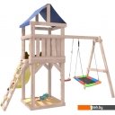 Детские спортивные комплексы и игровые площадки National Tree Company С качелями лодочка и прямоугольным гнездом IgroWoods ДКНП-9 (не окрашен)