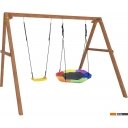 Детские спортивные комплексы и игровые площадки Капризун Деревянные с гнездом Гексагон Р911-37