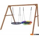 Детские спортивные комплексы и игровые площадки Капризун Деревянные с гнездом Гексагон и гнездом 100 Р911-60