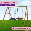 Детские спортивные комплексы и игровые площадки Капризун Деревянные с гнездом Гексагон и гнездом 100 Р911-60