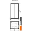 Душевые кабины Radomir 90x100 L 1-03-1-1-0-1210 (прозрачное стекло)