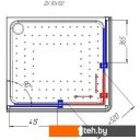 Душевые кабины Radomir 90x100 L 1-03-1-1-0-1210 (прозрачное стекло)