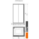 Душевые кабины Radomir 90x110 L 1-03-1-1-0-1220 (прозрачное стекло)