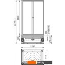 Душевые кабины Radomir Верчелли L 1-03-1-1-0-0131 (матовое стекло)