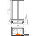 Душевые кабины Radomir Верчелли 1-03-1-2-0-0130 (высокий поддон, прозрачное стекло)