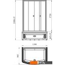 Душевые кабины Radomir Диана 1-03-1-0-0-0140 (высокий поддон, прозрачное стекло)