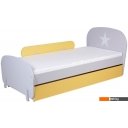 Кровати Polini Kids Mirum 1915 c ящиком (серый/желтый)
