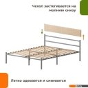 Кровати Домаклево Лофт Компакт 120x190 (серый/бежевый велюровый чехол)