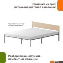 Кровати Домаклево Лофт Компакт 120x190 (серый/бежевый велюровый чехол)