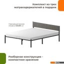 Кровати Домаклево Лофт Компакт 120x190 (черный/темно-серый велюровый чехол)