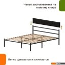 Кровати Домаклево Лофт Компакт 120x200 (черный/темно-серый велюровый чехол)