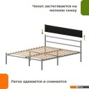 Кровати Домаклево Лофт Компакт 140x200 (серый/черный велюровый чехол)