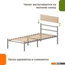 Кровати Домаклево Лофт Компакт 80x190 (серый/бежевый велюровый чехол)