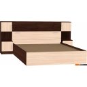Кровати МДК КР314 160x200/1020x2352x2232 с закроватным модулем (венге/дуб млечный)