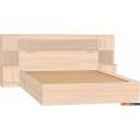 Кровати МДК КР314 160x200/1020x2352x2232 с закроватным модулем (дуб млечный)