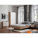 Кровати Мебельград Калагри 140 (дуб натуральный светлый/белый матовый)