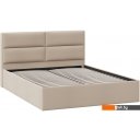 Кровати Трия Глосс универсальный тип 1 160x200 (велюр мокко светлый)