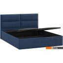 Кровати Трия Глосс универсальный тип 1 с ПМ 160x200 (микровелюр Wellmart Blue)