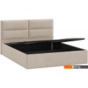 Кровати Трия Глосс универсальный тип 1 с ПМ 160x200 (микровелюр Wellmart Dark Beige)