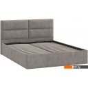 Кровати Трия Глосс универсальный тип 1 с ПМ 160x200 (микровелюр Wellmart Latte)