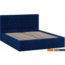 Кровати Трия Порто универсальная с ПМ и заглушиной 160x200 (велюр Confetti Blue)
