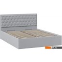 Кровати Трия Порто универсальная с ПМ и заглушиной 160x200 (велюр Confetti Silver)