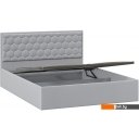 Кровати Трия Порто универсальная с ПМ и заглушиной 160x200 (велюр Confetti Silver)