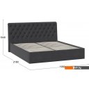 Кровати Трия Скарлет универсальная тип 1 180x200 (велюр графит)