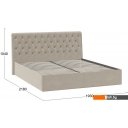 Кровати Трия Скарлет универсальная тип 1 180x200 (велюр мокко светлый)