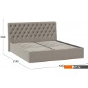 Кровати Трия Скарлет универсальная тип 1 180x200 (велюр мокко темный)