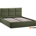 Кровати Трия Стелла Тип 1 c ПМ и заглушиной 160x200 (микровелюр Jercy Deep Green)